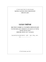 Giáo trình nghiệp vụ văn phòng trong du lịch Quản trị dịch vụ du lịch và lữ hành, hướng dẫn du lịch
