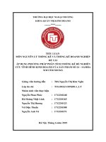 (Tiểu luận FTU) tiểu luận nguyên lý thống kế doanháp DỤNG PHƯƠNG PHÁP PHÂN TÍCH THỐNG kê để NGHIÊN cứu TÌNH HÌNH KINH DOANH của sản PHẨM số 24 – SAMBA SOCCER SOCKS 