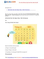 Tải Giải sách giáo khoa Toán lớp 2 Bài: Ngày, tháng trang 110 - sách Chân trời sáng tạo