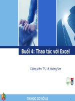 Thao tác với Excel