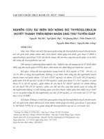Nghiên cứu sự biến đổi nồng độ thyroglobulin huyết thanh trên bệnh nhân ung thư tuyến giáp