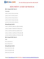 Tải Giải Toán Lớp 3 Luyện tập trang 64 đầy đủ nhất