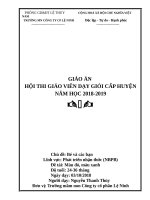GIÁO AN GVGD cấp HUYỆN PHÁT TRIỂN NHẬN THỨC  cô THỦY 