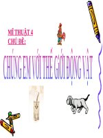 CHỦ ĐỀ: CHÚNG EM VỚI THẾ GiỚI ĐỘNG VẬT