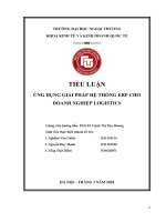 (Tiểu luận FTU) ics ứng dụng giải pháp hệ thống ERP cho các doanh nghiệp logistics 