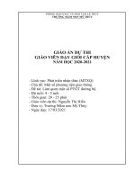 Giáo án  làm quen với một số phương tiện giao thông đường bộ 