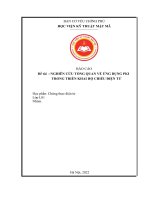 BÁO cáo đề tài  NGHIÊN cứu TỔNG QUAN về ỨNG DỤNG PKI TRONG TRIỂN KHAI hộ CHIẾU điện tử 
