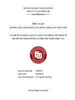(Tiểu luận FTU) vấn đề XUẤT KHẨU gạo của VIỆT NAM TRONG nền KINH tế THỊ TRƯỜNG ĐỊNH HƯỚNG xã hội CHỦ NGHĨA HIỆN NAY 