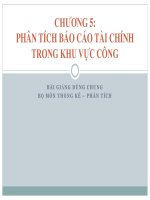 Bài giảng kinh tế học khu vực công   chương 5 phân tích báo cáo tài chính trong khu vực công 