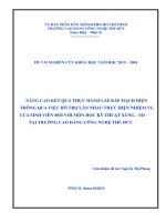Nâng cao kết quả thực hành lắp ráp mạch điện môn học Kỹ thuật xung - số