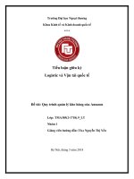 (Tiểu luận FTU) ics quy trình quản lý kho hàng của amazon 