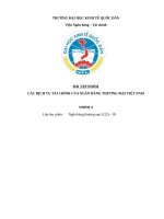 Các dịch vụ tài chính của ngân hàng thương mại