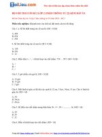 Tải Đáp án Bộ 5 đề thi học kì 2 lớp 2 môn Toán 2021 theo thông tư 22 - Phần 1
