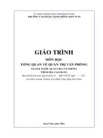 Giáo trình tổng quan về quản trị văn phòng 