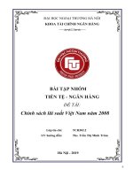 (Tiểu luận FTU) chính sách lãi suất việt nam năm 2008 