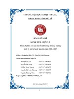 tiểu luận kinh tế lượng 2 nghiên cứu các yếu tố ảnh hưởng tới tăng trưởng kinh tế một số quốc gia giai đoạn 2000   2017 