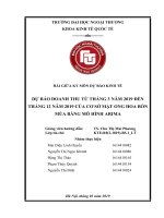 (Tiểu luận FTU) dự báo doanh thu 10 tháng năm 2019 của cơ sở mật ong hoa bốn mùa 