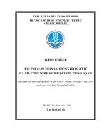 Giáo trình an toàn lao động trong ô tô Dành cho bậc Cao đẳng