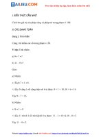 Tải Tổng hợp lý thuyết Toán lớp 2: Ôn tập về phép cộng và phép trừ (đầy đủ)