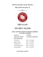 (Tiểu luận FTU) báo cáo phân tích ngành hàng không tại việt nam năm 2018 