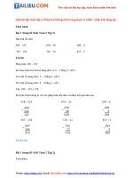 Tải Giải sách giáo khoa Toán lớp 2 Bài: Phép trừ không nhớ trong phạm vi 1000 trang 82, 83, 84 - sác...