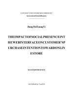 The impact of social presence in the tnterface on customers purchase intention toward online store 