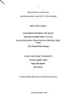 Giải pháp mở rộng tín dụng doanh nghiệp nhỏ và vừa tại ngân hàng TMCP ngoại thương việt nam 