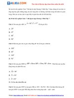 Tải Câu hỏi trắc nghiệm Toán 7: Bài tập ôn tập Chương 2 Hình Học 7 (có đáp án)