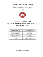 (Tiểu luận FTU) nghiên cứu ngưỡng chịu đựng của nợ công việt nam 