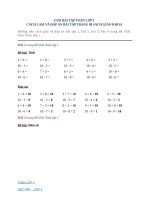 giai bai tap toan lop 1 cach lam va dap an bai tap trang 88 sach giao khoa 