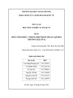 (Tiểu luận FTU) PHÂN TÍCH điều 2 TRONG HIỆP ĐỊNH THUẬN lợi hóa THƯƠNG mại (TFA) 