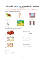 Đề thi tiếng anh lớp 1 học kì 2 sách kết nối tri thức năm 2021 