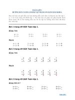 toan lop 1 huong dan cach lam bai tap trang 49 sach giao khoa 