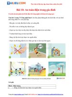 Tải Soạn Công Nghệ lớp 6 Bài 10: An toàn điện trong gia đình - Chân trời sáng tạo