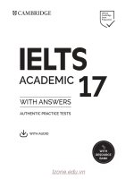 CAMBRIDGE IELTS ACADEMIC 17 WITH ANSWWERS AUTHENTIC PRACTICE TESTS 