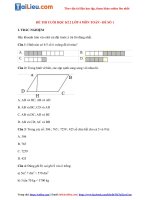 Tải Đề thi cuối kì 2 Lớp 4 môn Toán (có đáp án) năm 2021 - Đề số 1
