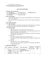 TRƯỜNG ĐẠI HỌC MỞ TP HỒ CHÍ MINH ĐỀ CƯƠNG MƠN HỌC THƠNG TIN VỀ MƠN HỌC 1.1 Tên mơn học: LẬP TRÌNH JAVA