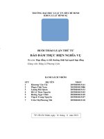 BUỔI THẢO LUẬN THỨ tư bảo đảm THỰC HIỆN NGHĨA vụ bộ môn hợp đồng và bồi thường thiệt hại ngoài hợp đồng 