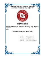 (Tiểu luận FTU) phân tích mô hình thương mại điện tử của tập đoàn rakuten nhật bản 