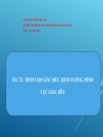 Bài 18 hình tam giác đều, hình vuông, hình lục giác đều 