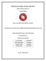 (Tiểu luận FTU) tác động của ngành công nghiệp phụ trợ đến nền kinh tế việt nam 