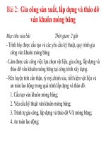 Bài giảng gia công, lắp dựng và tháo dỡ ván khuôn   giàn giáo   bài 2 gia công sản xuất, lắp dựng và tháo dỡ ván khuôn móng băng 