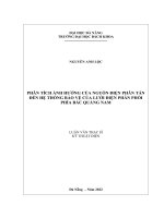 PHÂN TÍCH ẢNH HƯỞNG CỦA NGUỒN ĐIỆN PHÂN TÁN ĐẾN HỆ THỐNG BẢO VỆ CỦA LƯỚI ĐIỆN PHÂN PHỐI PHÍA BẮC QUẢNG NAM LUẬN VĂN THẠC SĨ KỸ THUẬT ĐIỆN