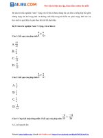 Tải Câu hỏi trắc nghiệm Toán 7: Cộng, trừ số hữu tỉ (có đáp án)