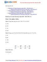 Tải Bộ đề thi học kì 2 lớp 4 môn Toán (có đáp án) năm 2021 - 2022 mới nhất - Phần 1