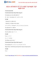 Tải Giải bài tập Toán Lớp 6 Bài 4: Số phần tử của một tập hợp. Tập hợp con