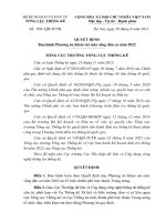 Phương án Khảo sát mức sống dân cư năm 2022