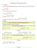 PHÉP NHÂN PHÂN THỨC đại số 