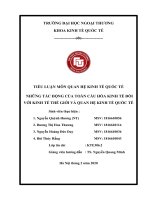 (Tiểu luận FTU) những tác động của toàn cầu hoá đối với kinh tế thế giới và quan hệ kinh tế quốc tế 