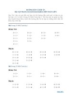 huong dan va dap an cac bai tap trang 52 sach giao khoa mon toan lop 1 